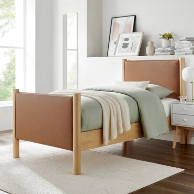 Maven Vegan Leather Upholstered Platform Bed | Wayfair North America
