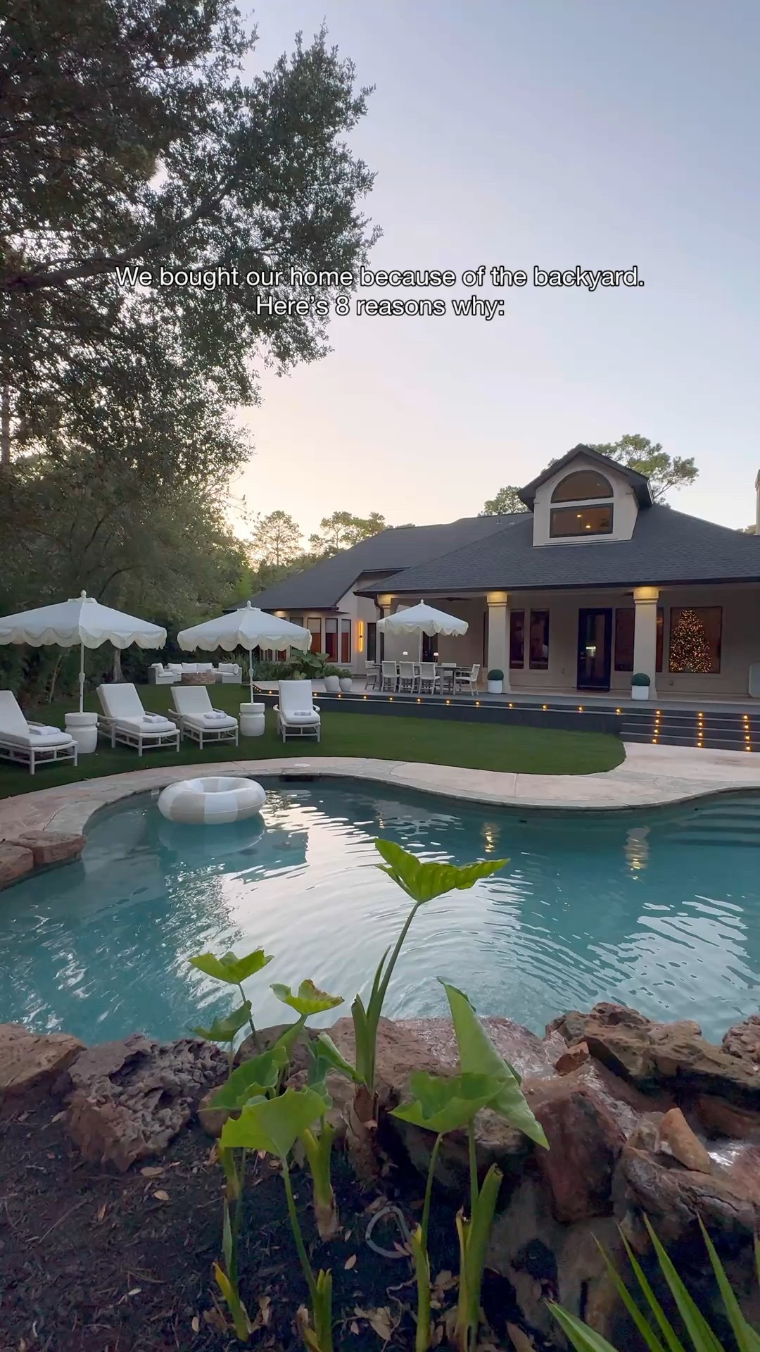 When we made our dream home list the top things we wanted were all in the backyard.  We love to be outdoors and entertain.  We wanted an oasis for our kids and the neighbor kids to hang out.  We never thought we’d literally get it all 