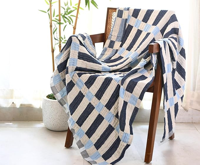 Folkulture Throw Blanket for Couch 50" x 60" |100% Recycled Cotton Couch Throw Blanket for Chair,... | Amazon (US)