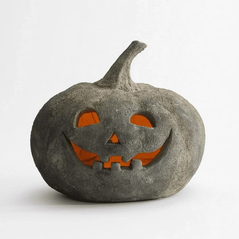 Halloween Decoration Indoor, Handmade Terracotta Jack O' Lantern - Halloween Ornaments Fall Pumpk... | Walmart (US)