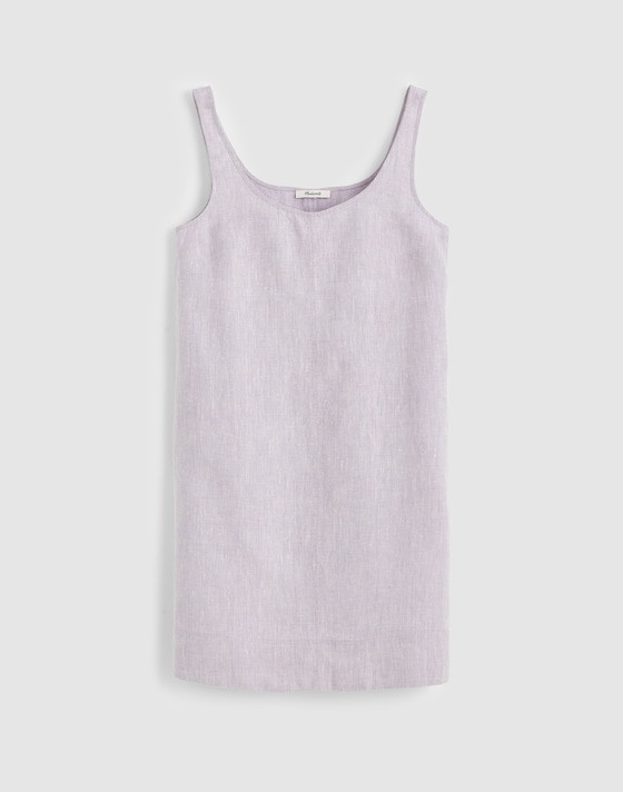 Scoopneck Mini Shift Dress in 100% Linen | Madewell