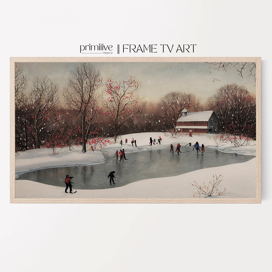 Winter Samsung Frame TV Art  Ice Skating Landscape  Scenic - Etsy | Etsy (US)
