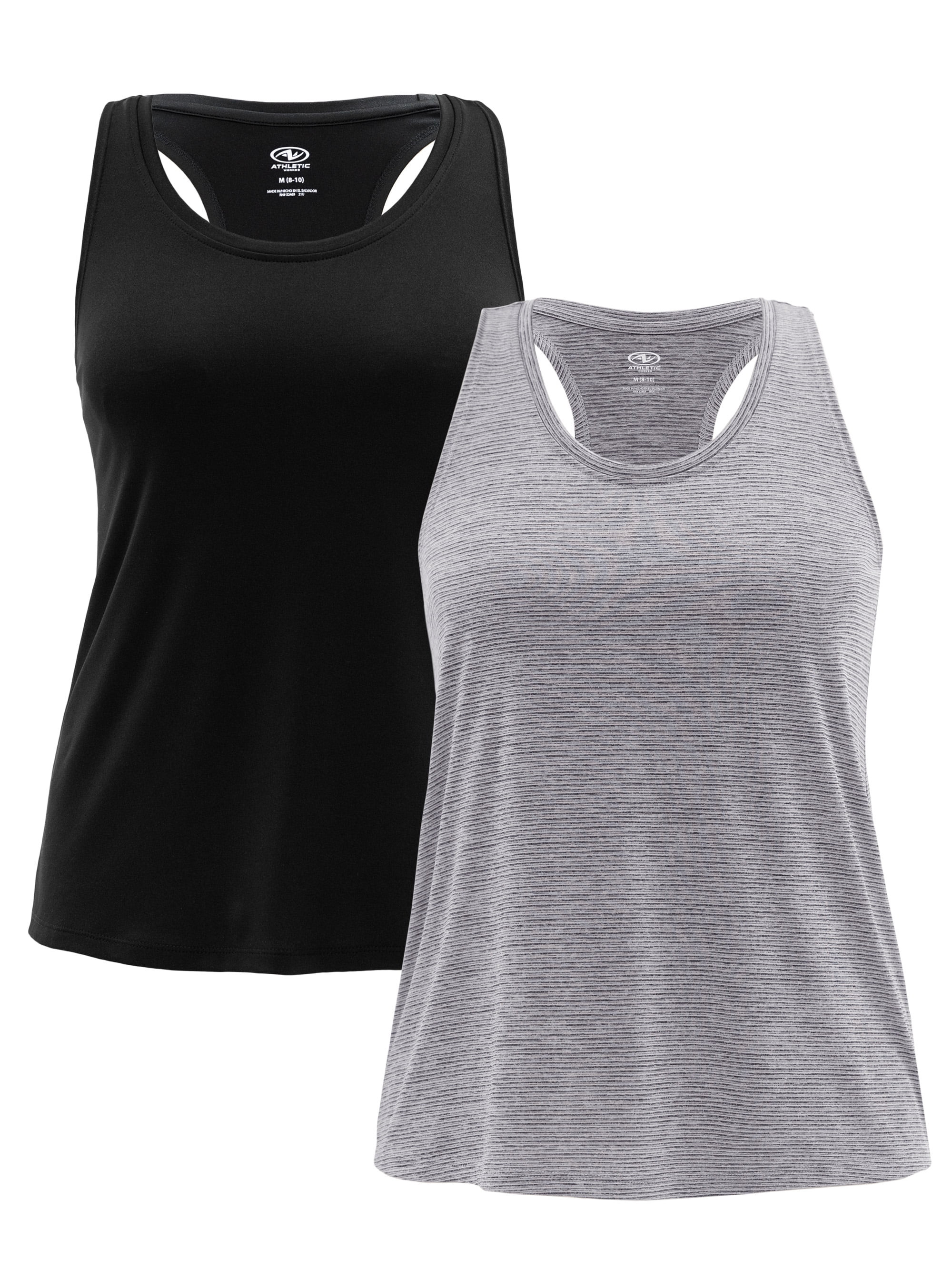 Athletic Works Women's Core Active Racerback Tank Top, 2-Pack | Walmart (US)