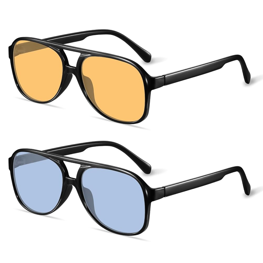 YDAOWKN Retro Aviator Sunglasses for Women Mens Large Frame Classic Vintage 70s Sun Glasses Aviat... | Amazon (US)