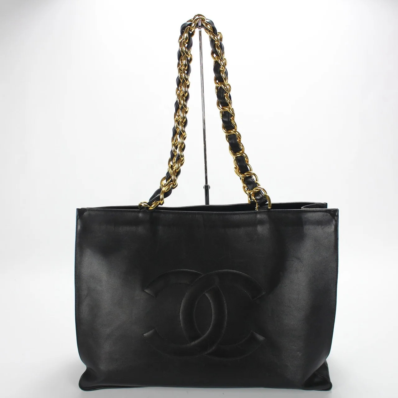 Chain Tote Black | Keeks Designer Handbags