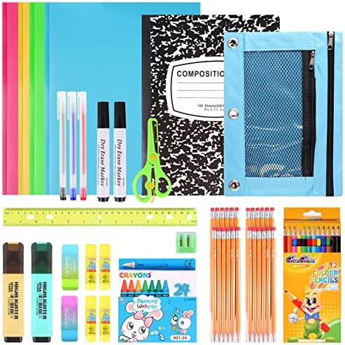 82 Pcs Back to School Supplies Kit for Kids K-12, School Essentials Supplies Set Bulk for Girls, ... | Amazon (US)