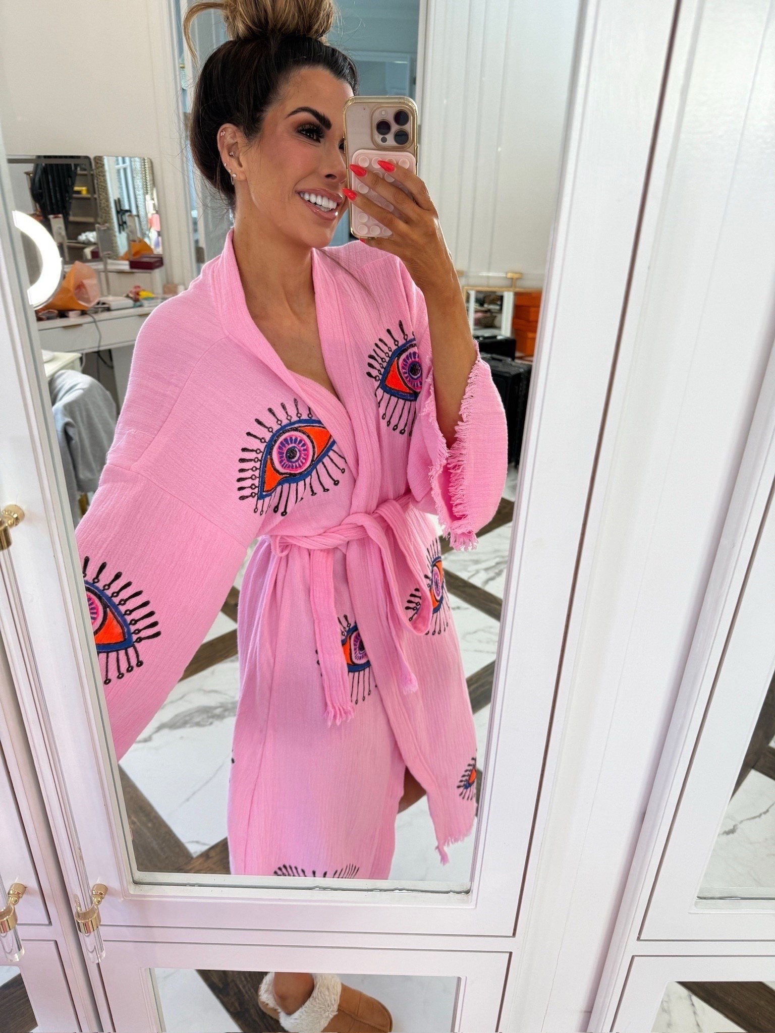 This cute pink evil eye robe is still on sale at Nordstrom! 

Robe, Self Care, Beauty, Pink, GRWM, Nordstrom sale, Emily Ann Gemma

#LTKSaleAlert #LTKFindsUnder100 #LTKGiftGuide

#LTKselfcare #LTKmorningroutine #LTKgrwm