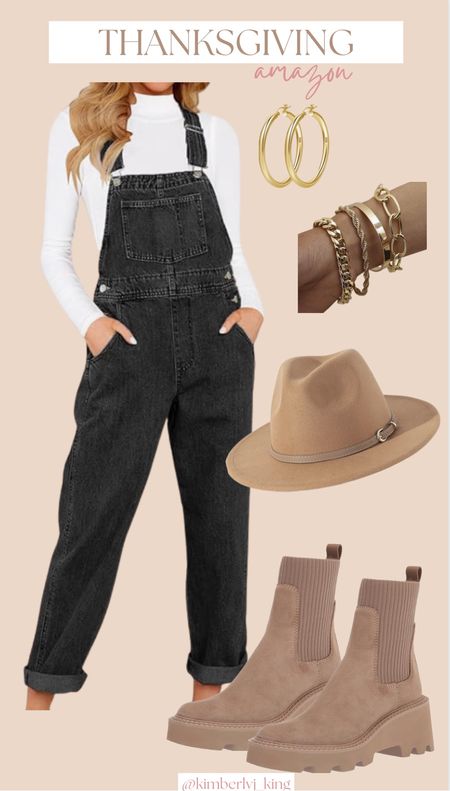 Thanksgiving outfit idea
Cute Thanksgiving outfit
Amazon Thanksgiving outfit
Amazon outfit
Amazon fashion 
Fall outfit idea
Fall date night outfit idea 
Black overalls
Tan booties 

#LTKfindsunder50 #LTKstyletip #LTKHoliday