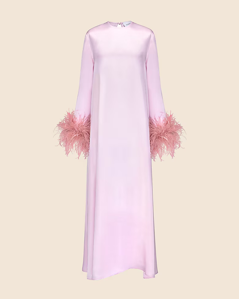 SLEEPER Suzi maxi dress with detachable feathers | J. Crew US