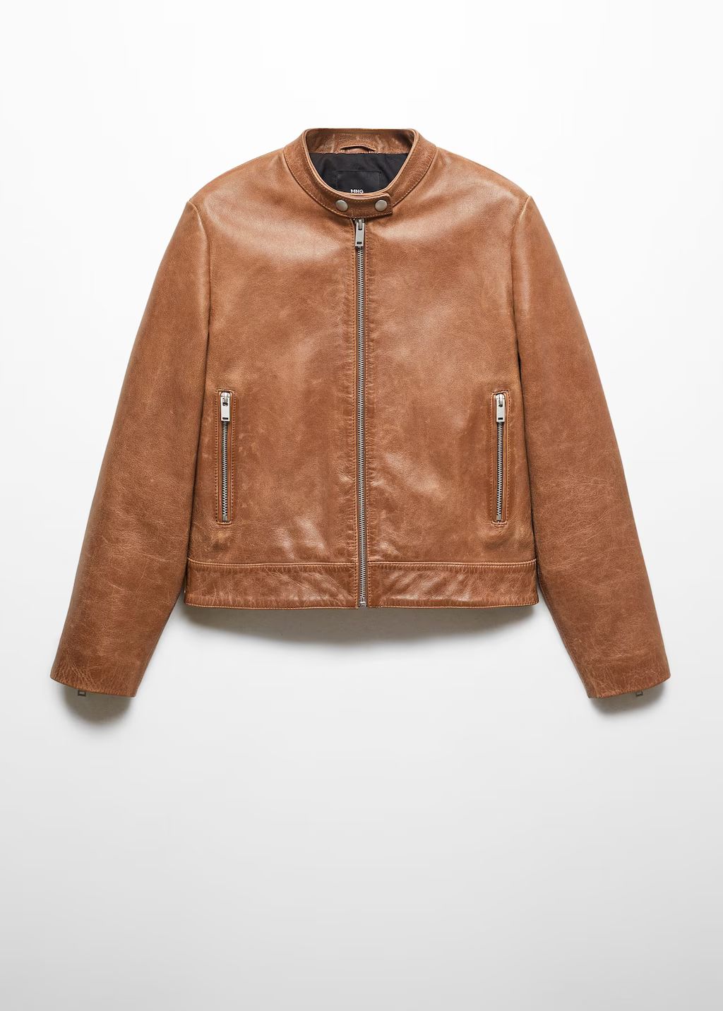 100% leather jacket -  Women | Mango USA | MANGO (US)