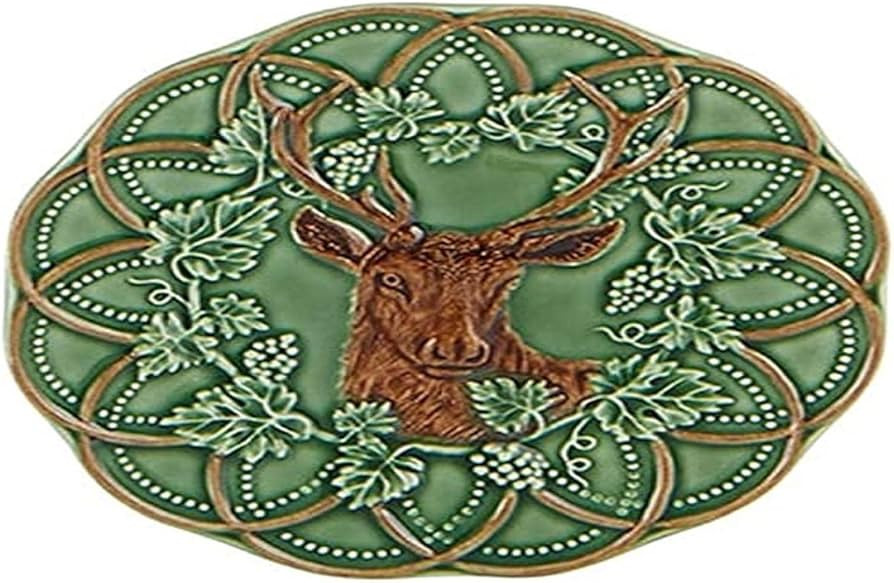 Bordallo Pinheiro Grove - Bread and Butter Plate 15,5 Deer | Amazon (US)
