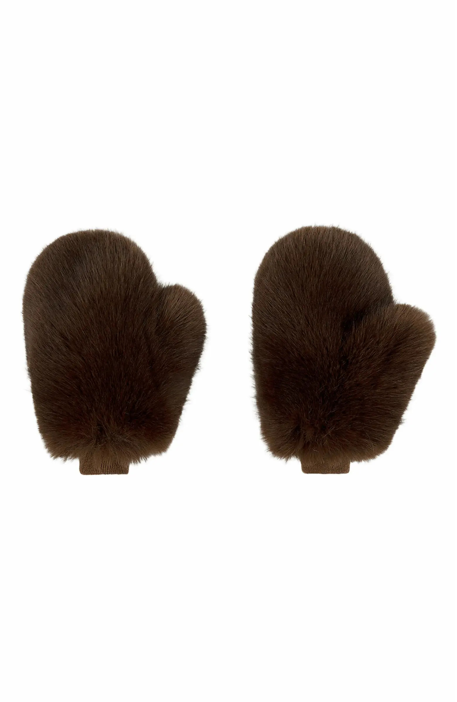 Cynthia Rowley Faux Fur Oversized Mittens | Nordstrom | Nordstrom