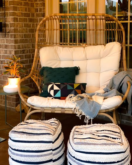Our double egg chair is 50% off right now!!!! It’s Incredibly comfortable, seats two adults with room to spare and is everyone’s favorite seat in our house! We’ve had ours two years. Egg chair, outdoor furniture, Studio McGee egg chair, target egg chair, outdoor pillows, outdoor seating 

#liketkit #LTKSeasonal #LTKhome #LTKsalealert

#LTKsalealert #LTKhome #LTKSeasonal