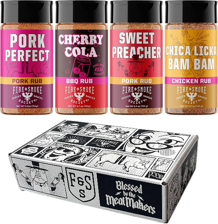 Fire & Smoke Society Barbecue & Grilling Variety Pack | BBQ Seasonings and Rubs for Smoking | Gif... | Amazon (US)