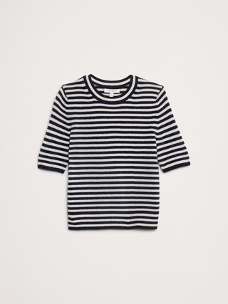 Lightweight Cashmere Short-Sleeve Sweater | Banana Republic (US)