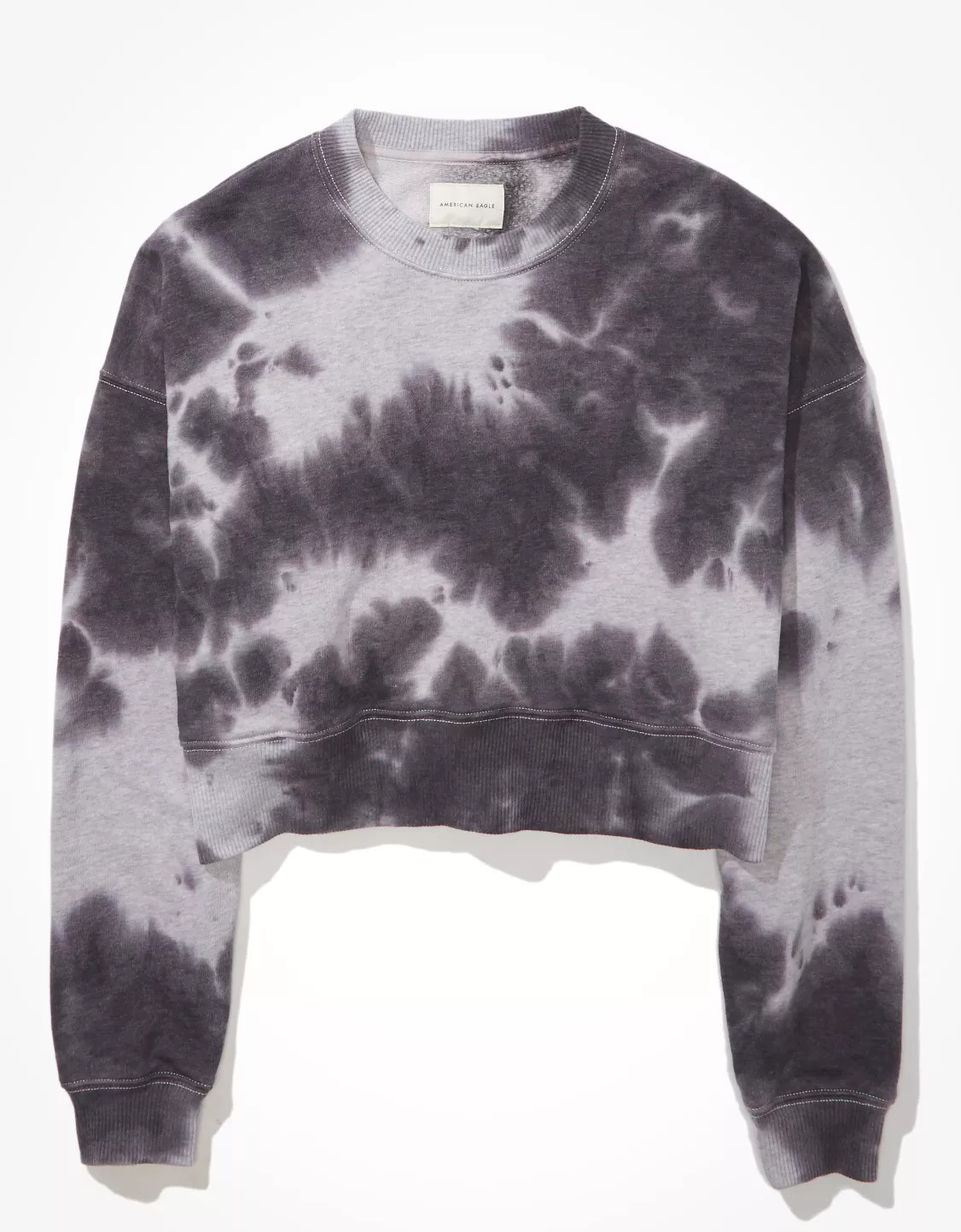 AE Fleece Cropped Crew Neck Sweatshirt | American Eagle Outfitters (US & CA)