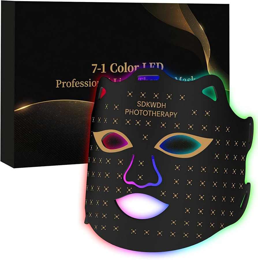Red Light Therapy for Face, 7 Colors LED Face Mask Light Therapy At Home, Led Face Mask Light The... | Amazon (US)