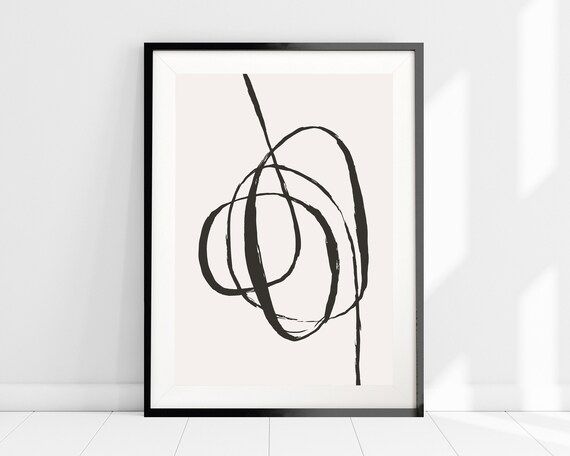Minimalist Painted Lines Print Neutral Abstract Line Art | Etsy | Etsy (US)