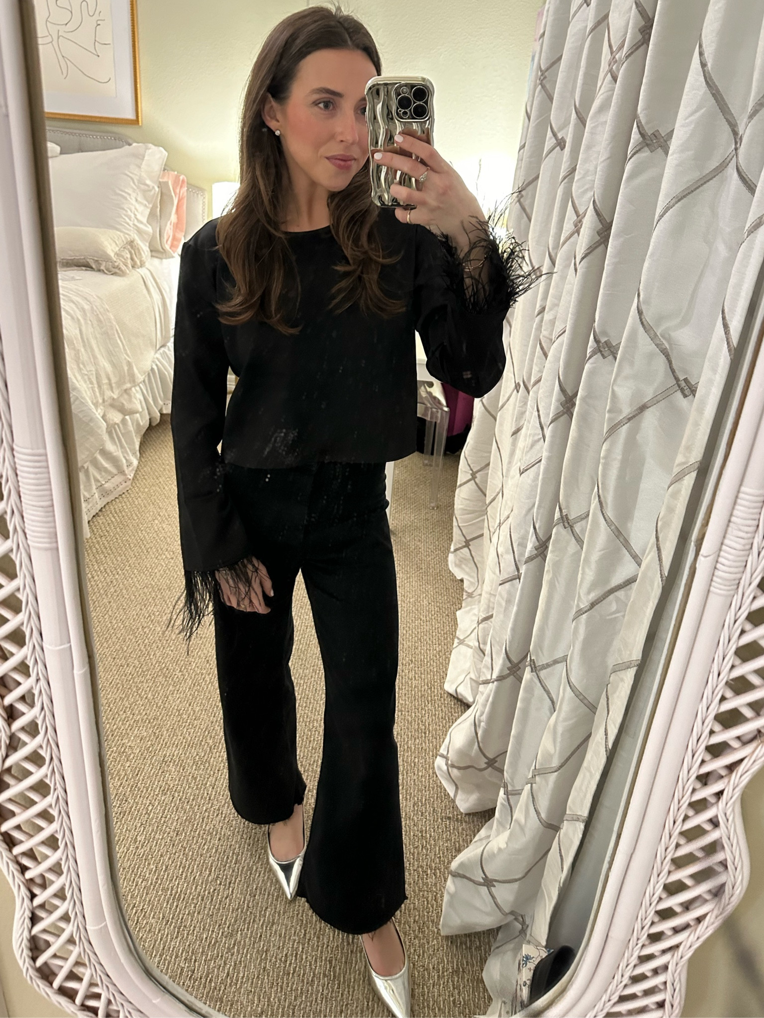 Last night outfit. Jeans are Zara 

#LTKSeasonal #LTKshoecrush #LTKfindsunder100