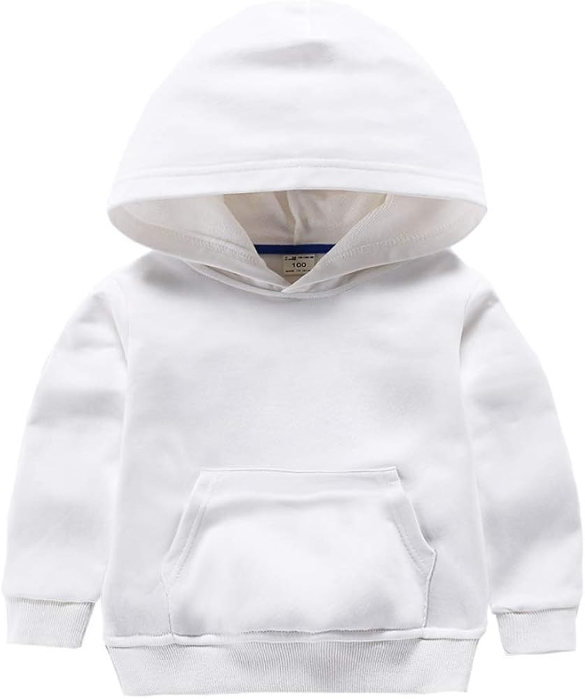 Ding-dong Baby Toddler Kid Boy Girl Solid Casual Pocket Hoodie Sweatershirt Pullover | Amazon (US)