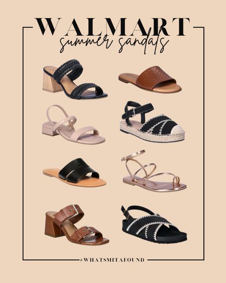 Summer sandals from Walmart under $26! Summer sandals, spring sandals, trendy sandals, affordable sandals, heeled sandals, espadrille sandals, buckle sandals, strappy sandals, metallic sandals, slide sandals, nude sandals, black sandals, tan sandals, woven sandals, block heel sandals, heel strap sandals, flat sandals

#LTKfindsunder50 #LTKSeasonal #LTKshoecrush
