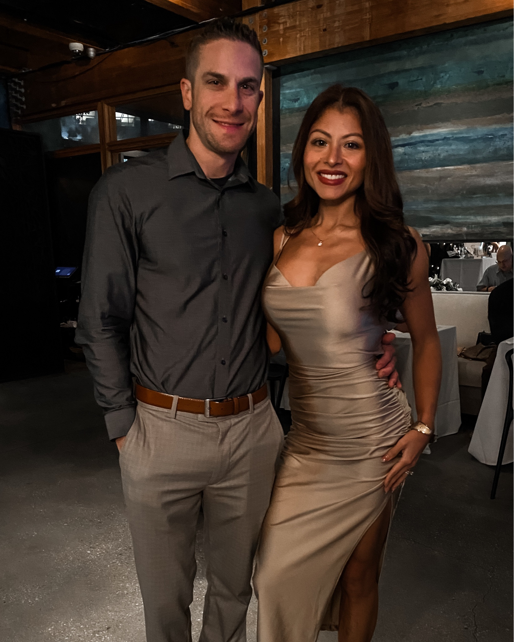 Ready for my friend’s engagement party in this gorgeous lace up backless cocktail dress! 
The champagne color gives it that classy, elegant vibe, while the ruched detailing and high slit add the perfect touch of glam. 
Feeling confident and stylish in this stunning look! Here’s to celebrating love and new beginnings 🥂❤️ #EngagementParty #CocktailDress #EveningGlam #CelebrateLove #OOTN #nightout #fitmami #fitlifewitherika

#LTKParties #LTKStyleTip #LTKWedding