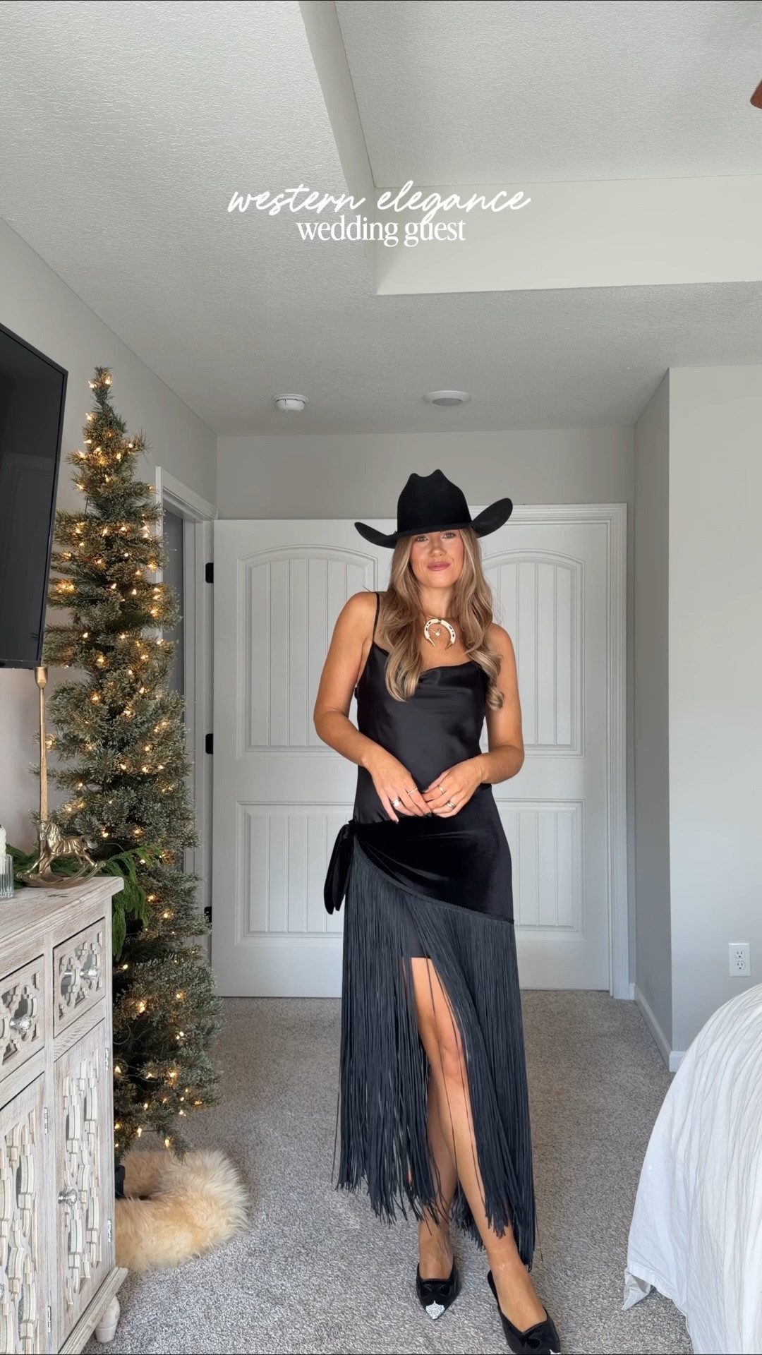 dress 30% off right now! in a size small. coat is from last year but i found similar :) shoes are steve madden, linked amazon find! hat is from boot barn, neck cuff is november maker 

#LTKSaleAlert #LTKHoliday #LTKootd