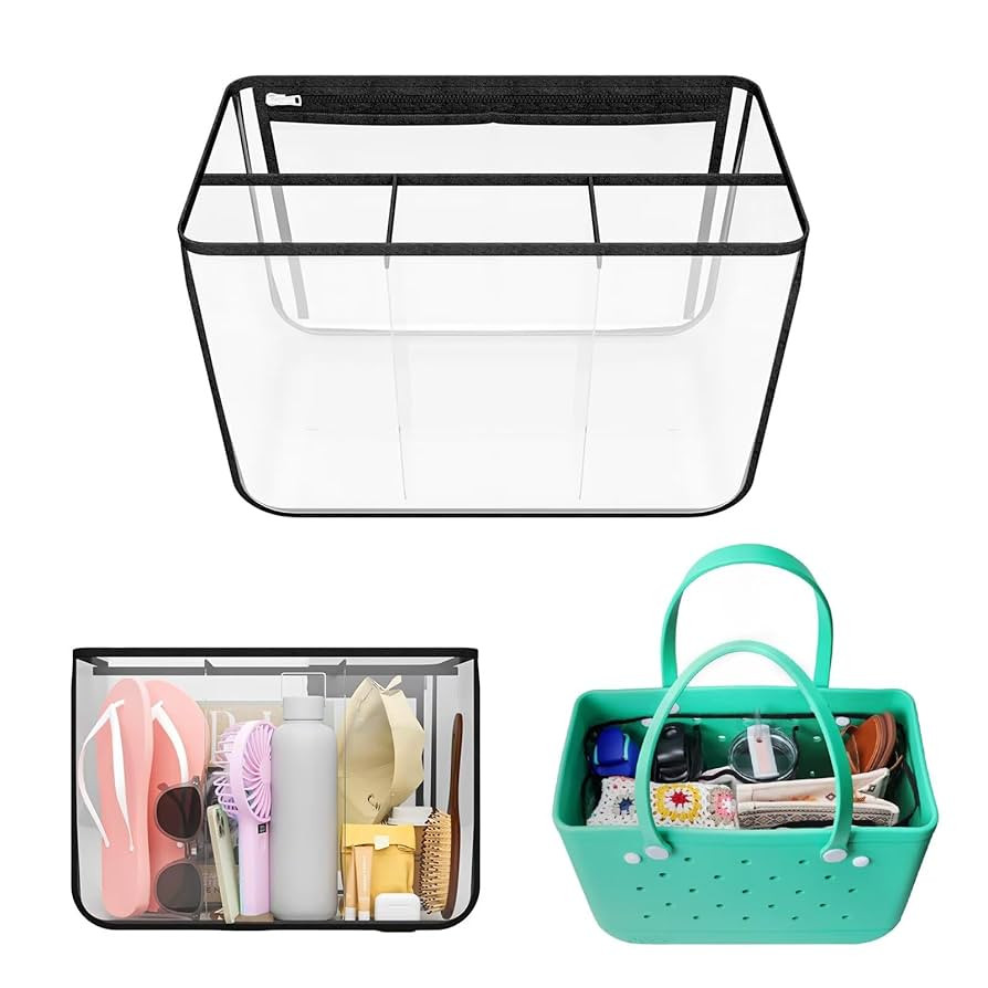 LBF Clear Beach Bag Compatible with Bogg Bag Accessories XL PVC Organizing Your Bags and Divide S... | Amazon (US)