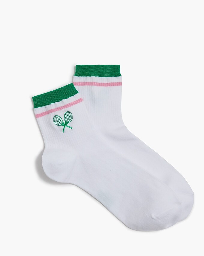 Embroidered tennis racket socks | J.Crew Factory