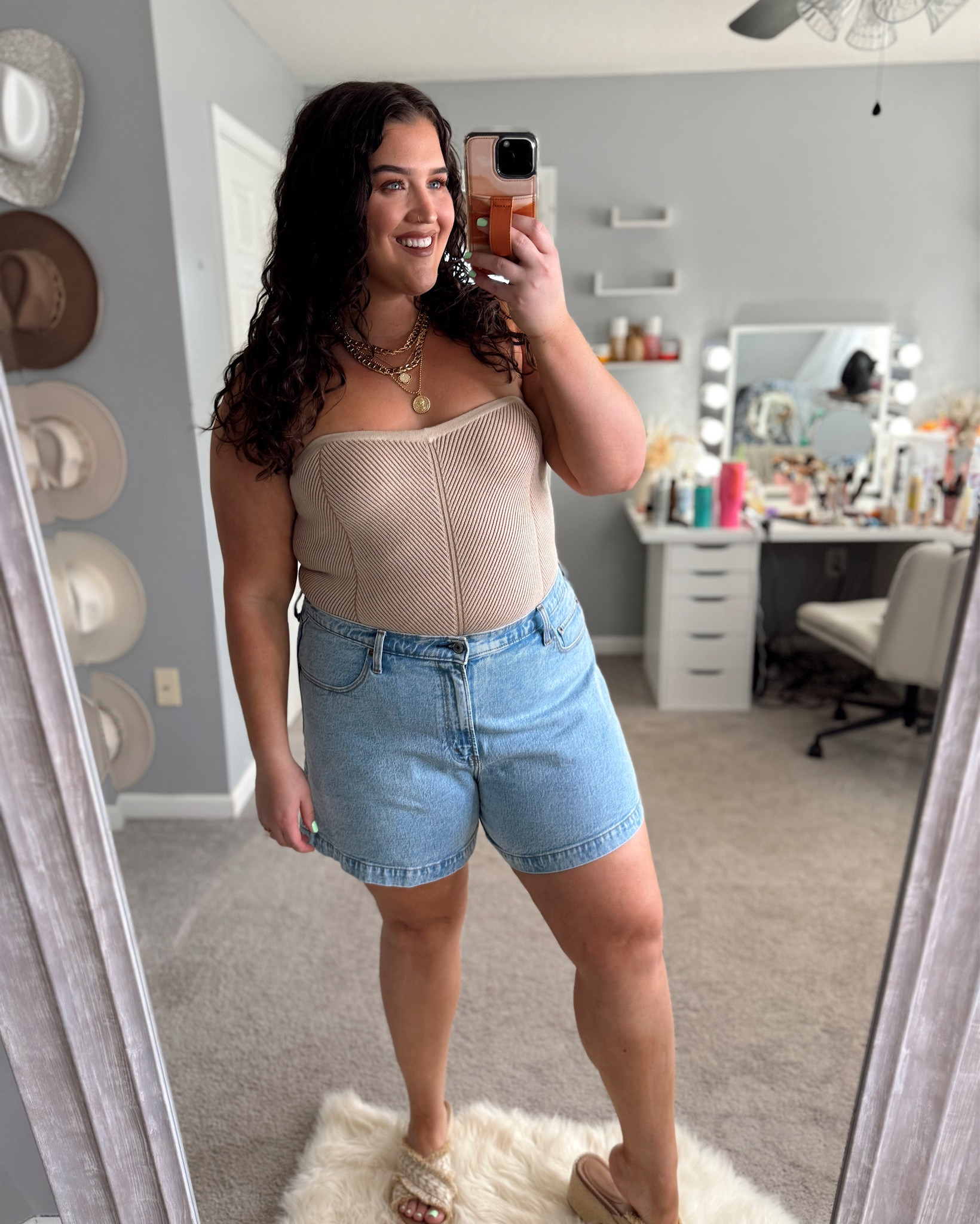 Casual everyday OOTD 🤎✨ Sweater tube top, curvy denim shorts, gauze jogger lounge pants 
XL, 34, XL

#LTKPlusSize #LTKStyleTip #LTKMidsize