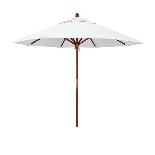 California Umbrella 9-ft. Round Marenti Wood-framed Olefin Market Umbrella (No Base) - Overstock ... | Bed Bath & Beyond