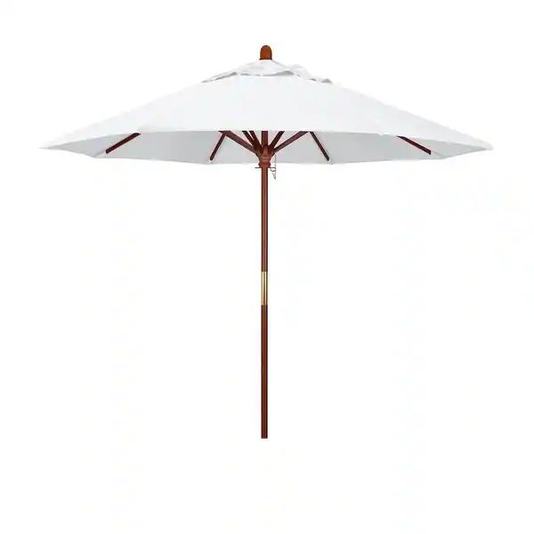 California Umbrella 9-ft. Round Marenti Wood-framed Olefin Market Umbrella (No Base) - Overstock ... | Bed Bath & Beyond