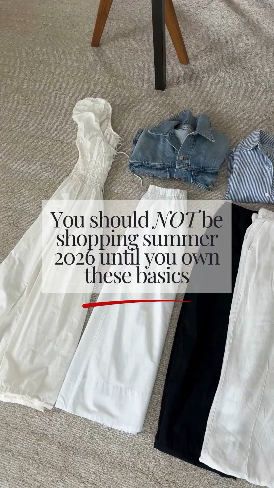 You should not shop for Summer 2026 until you have these basics:

White dress
Light denim jacket
White poplin skirt
White/black poplin pants
White linen pants
Gauze separates
Stripe poplin shorts
White linen shorts
Denim shorts
White tee
White tank
Feminine fun tank/top
Poplin button up
Linen button up
Woven hat
Baseball cap
Large woven tote
everuday woven bag
Woven clutch
Flip flops
Strappy sandals
Jelly flats/sandals
White sneaker

Summer style, petite style

#LTKmomlife #LTKPetite #LTKSeasonal