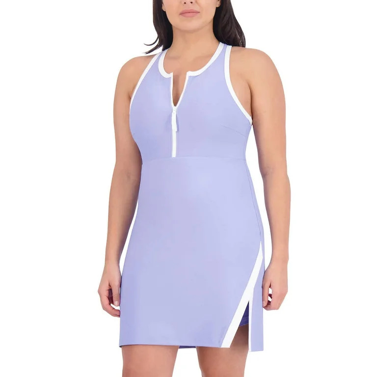Sage Collective Ladies Active Tennis Dress with Shorts Athletic, Pale Iris Large | Walmart (US)