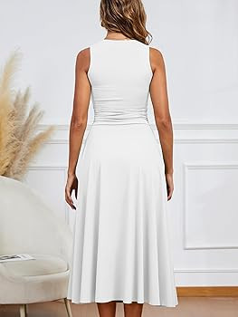 Kaximil Women's Square Neck Corset A Line Maxi Dress Ruffle Ruched Waist Flowy Long Dresses, Smal... | Amazon (US)