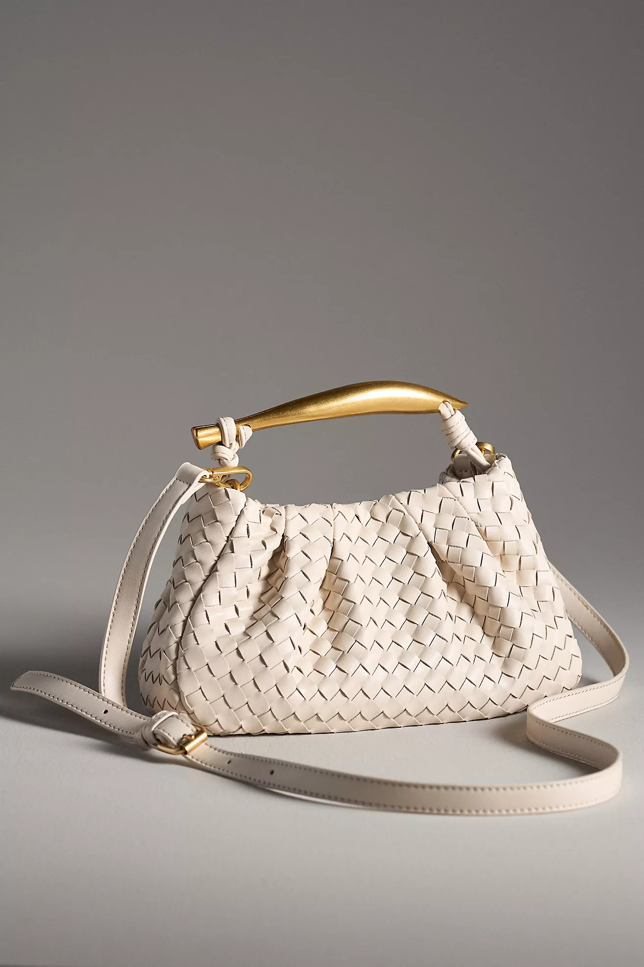 Asymmetric Hardware Woven Satchel | Anthropologie (US)