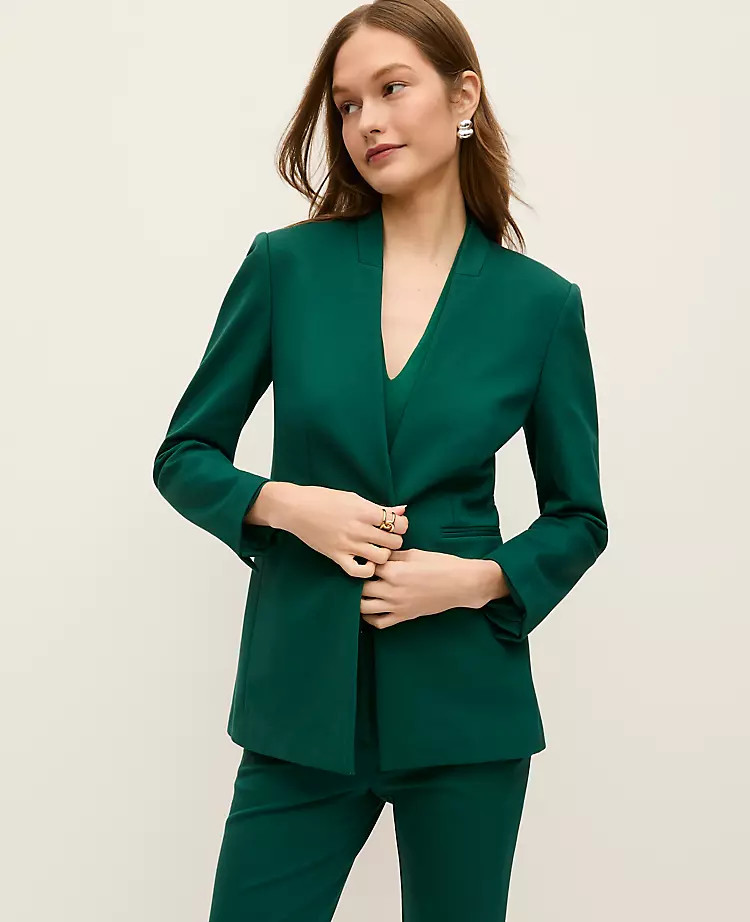 The Collarless Blazer in Ponte | Ann Taylor