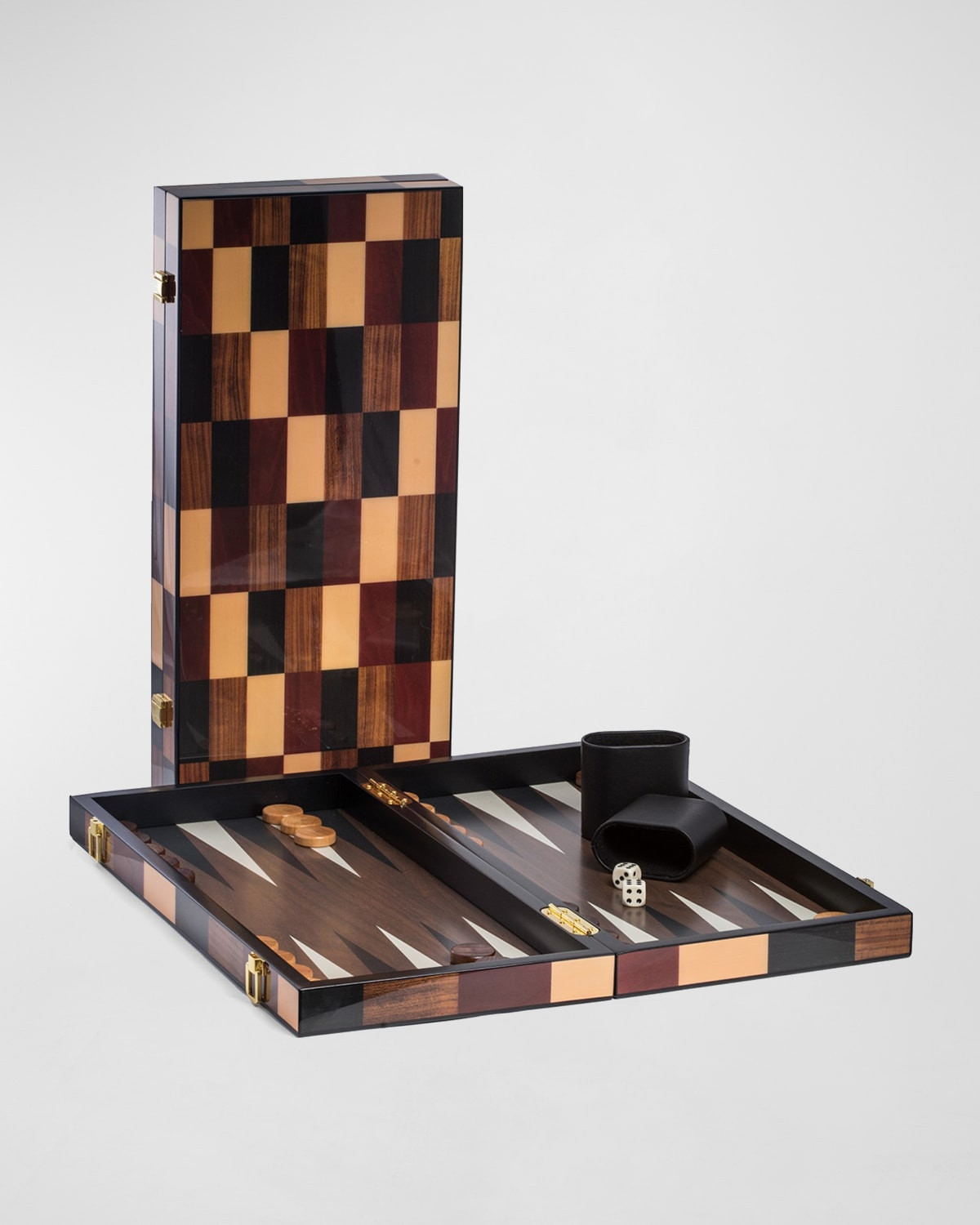 Art Deco-Design Wooden Backgammon Set | Neiman Marcus