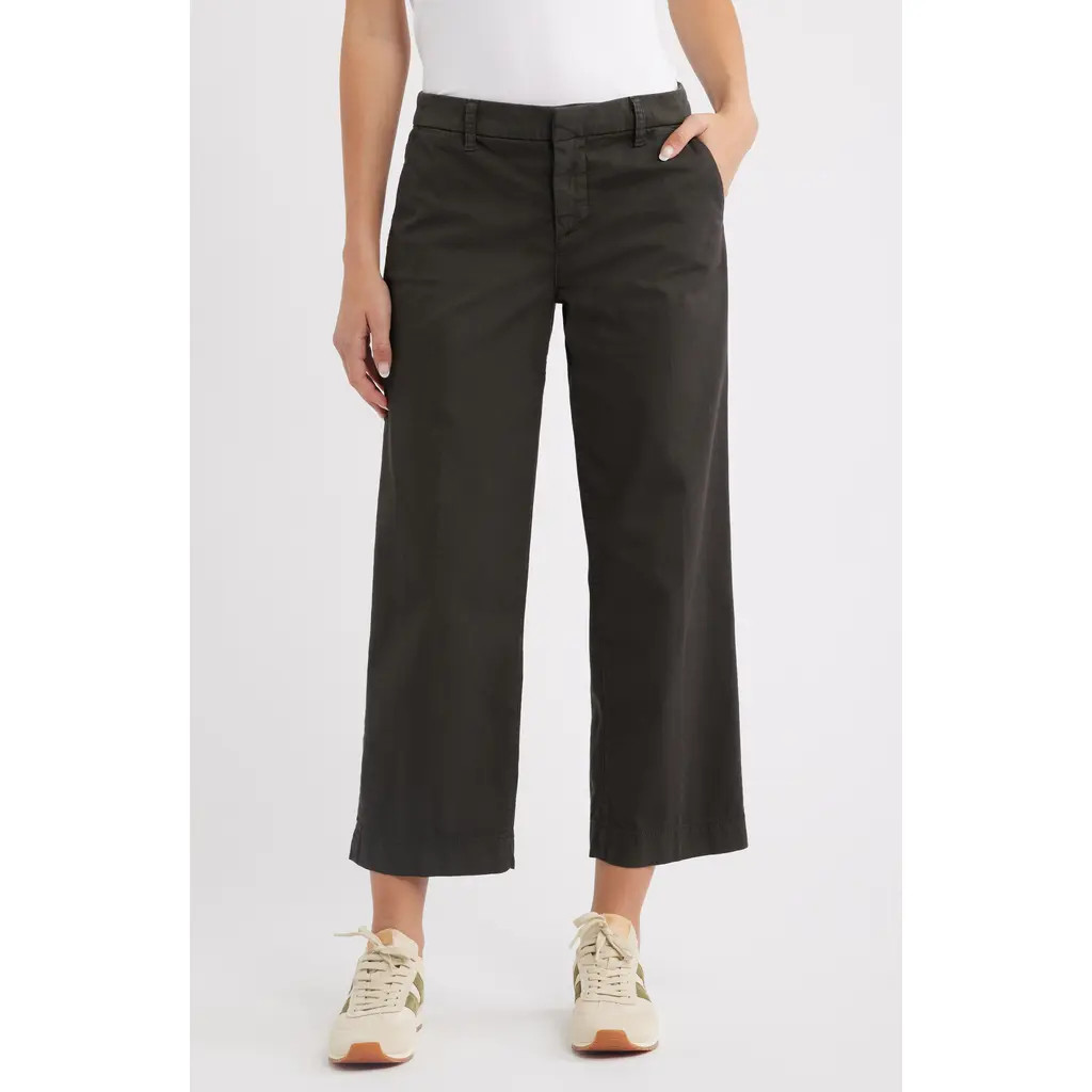 Frank & Eileen Westport Wide Leg Pants in Forest at Nordstrom Rack, Size 6 | Nordstrom Rack