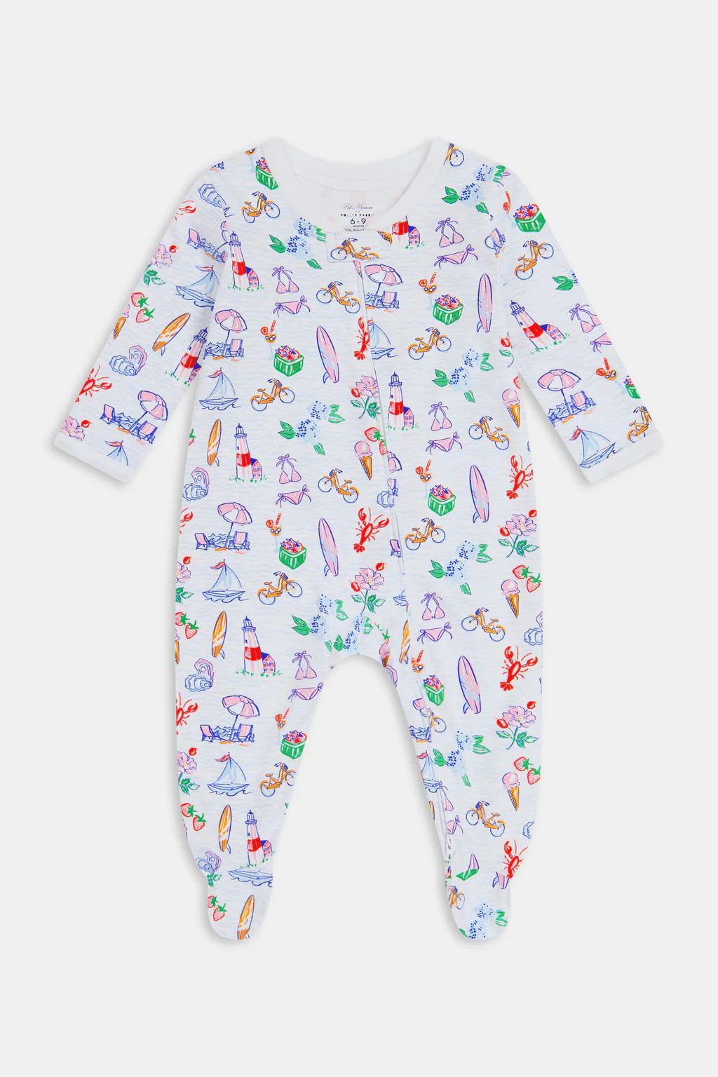 Infant Summer Club Zipper Footie | Roller Rabbit
