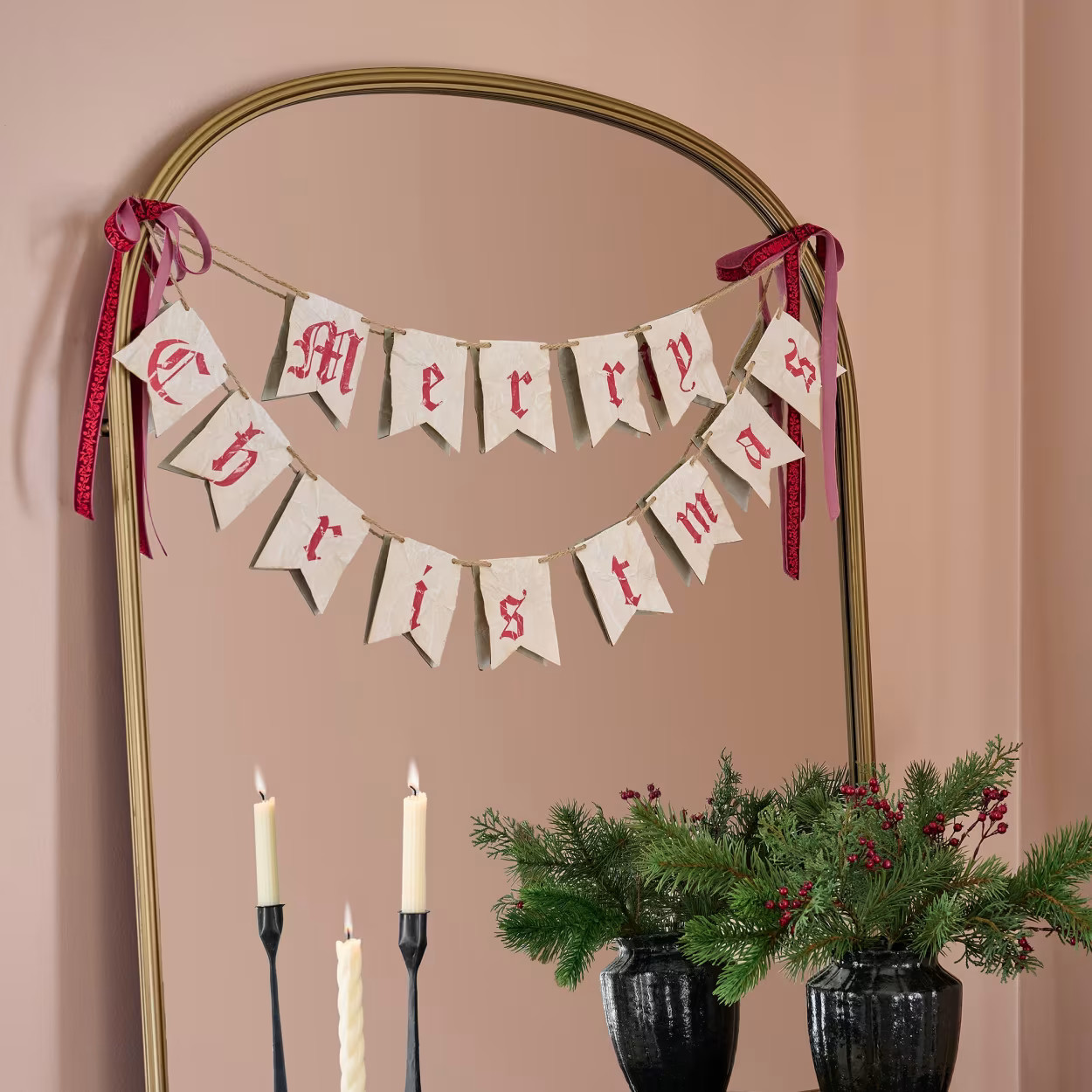 Hanging Merry Christmas Banner | Magnolia