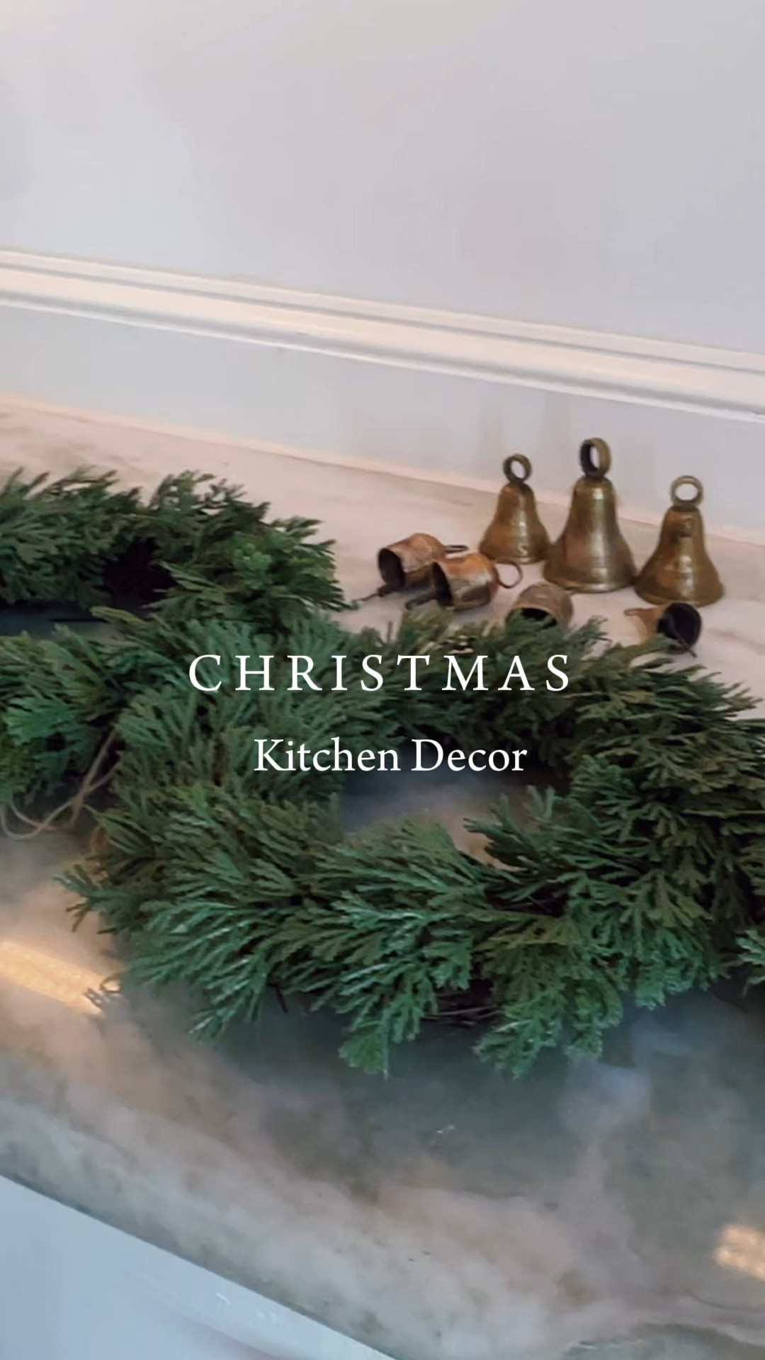 Mini wreaths with ribbon and bells are the perfect add for kitchen christmas decor!

#LTKSeasonal #LTKHoliday #LTKHome
