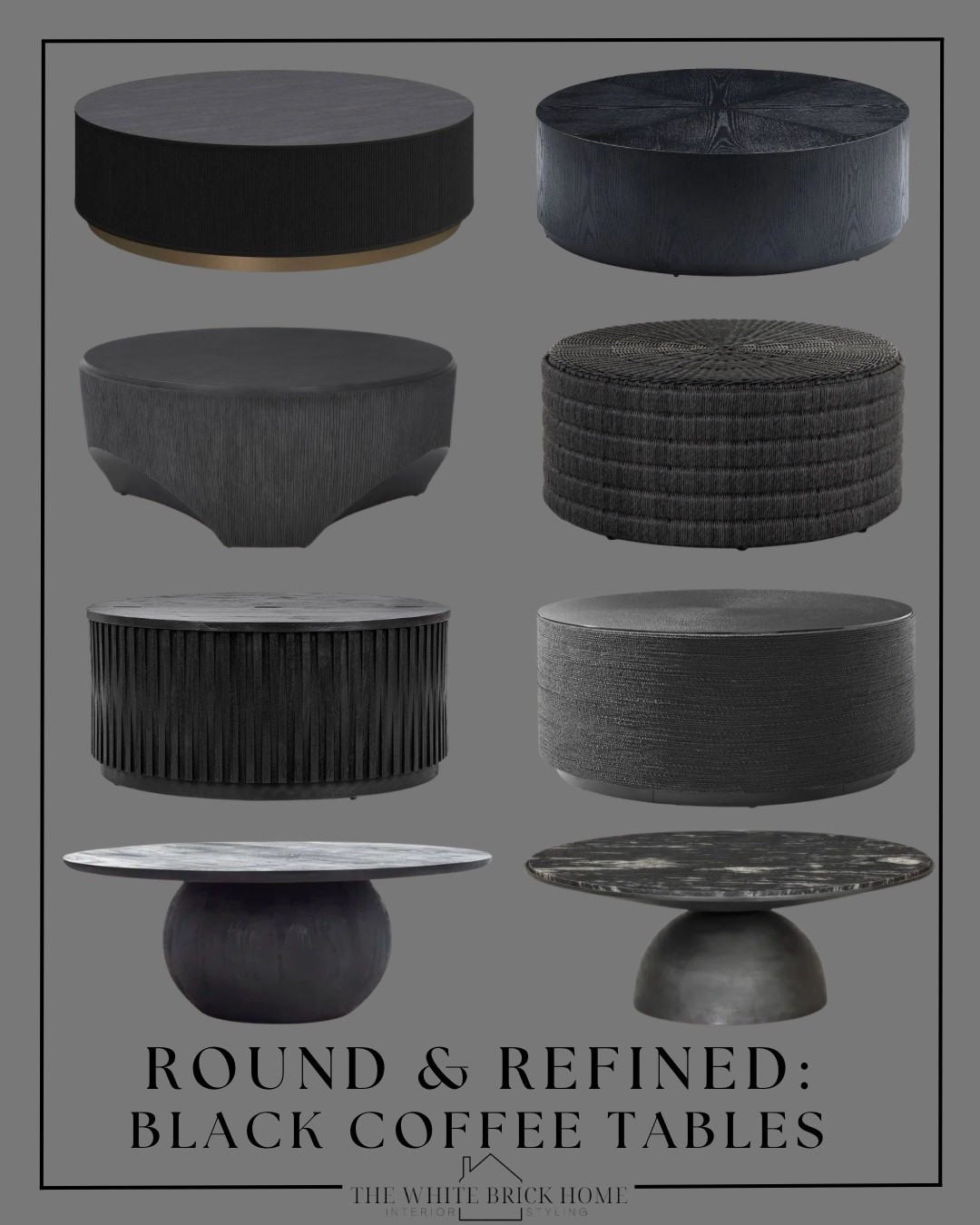 A round up of beautiful black round coffee tables that are a perfect way to refresh a living room!

Living room, living room design, living room decor, living room furniture, living room ideas, living room finds, round coffee table, black coffee table, wood coffee table, wayfair coffee table, pottery barn coffee table, home decor, home design, wayfair living room furniture, round coffee table ideas, home decor, pottery barn, birch lane, wayfair, crate and barrel

#LTKHome #LTKSeasonal #LTKSaleAlert