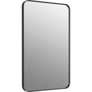 KOHLER Essential 22 in. W x 34 in. H Rectangle Framing Wall Mirror with Matte Black K-26052-BLL -... | The Home Depot