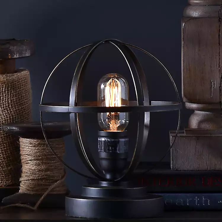 Vintage Metal Sphere Lamp | Kirkland's Home