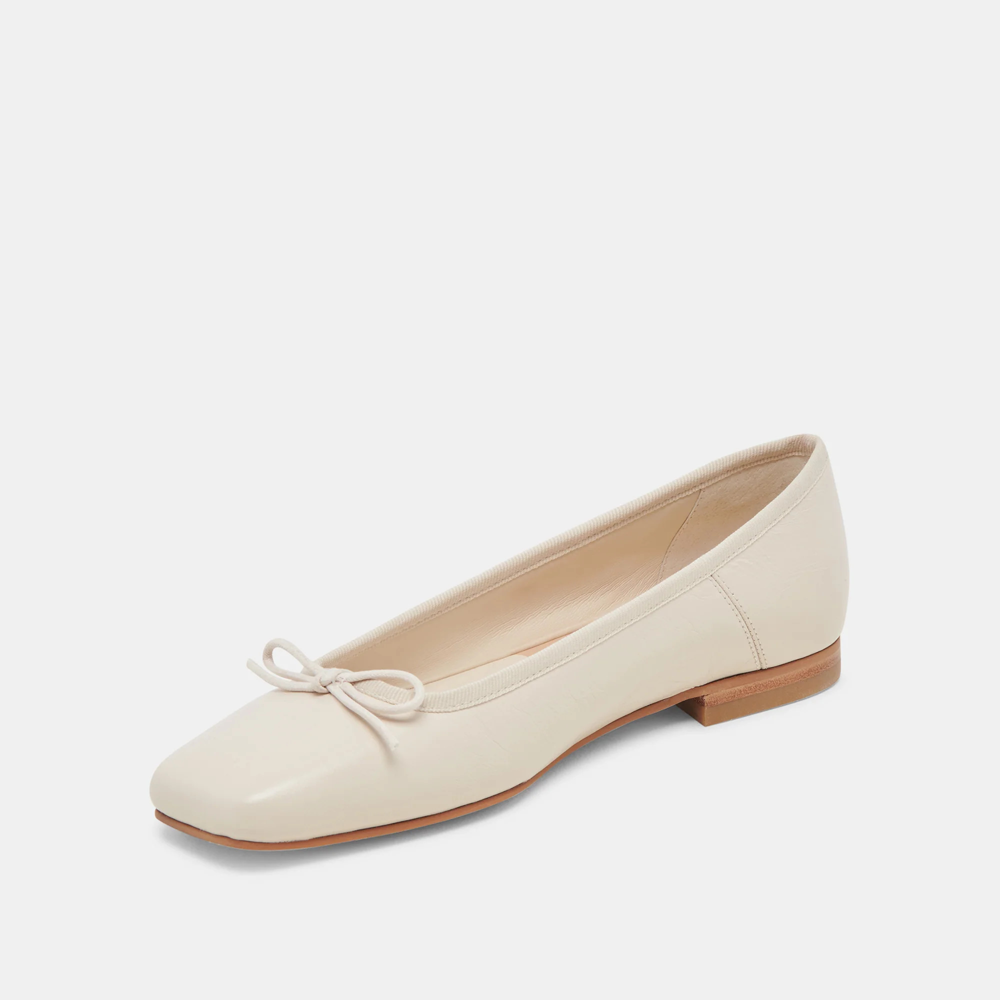 Anisa Ballet Flats | Creme Crinkle Patent Flats by Dolce Vita | DolceVita.com