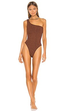 Hunza G Nancy One Piece in Metallic Bronze from Revolve.com | Revolve Clothing (Global)