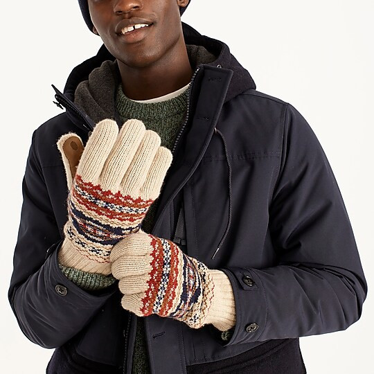 Fair Isle ragg wool gloves | J. Crew US