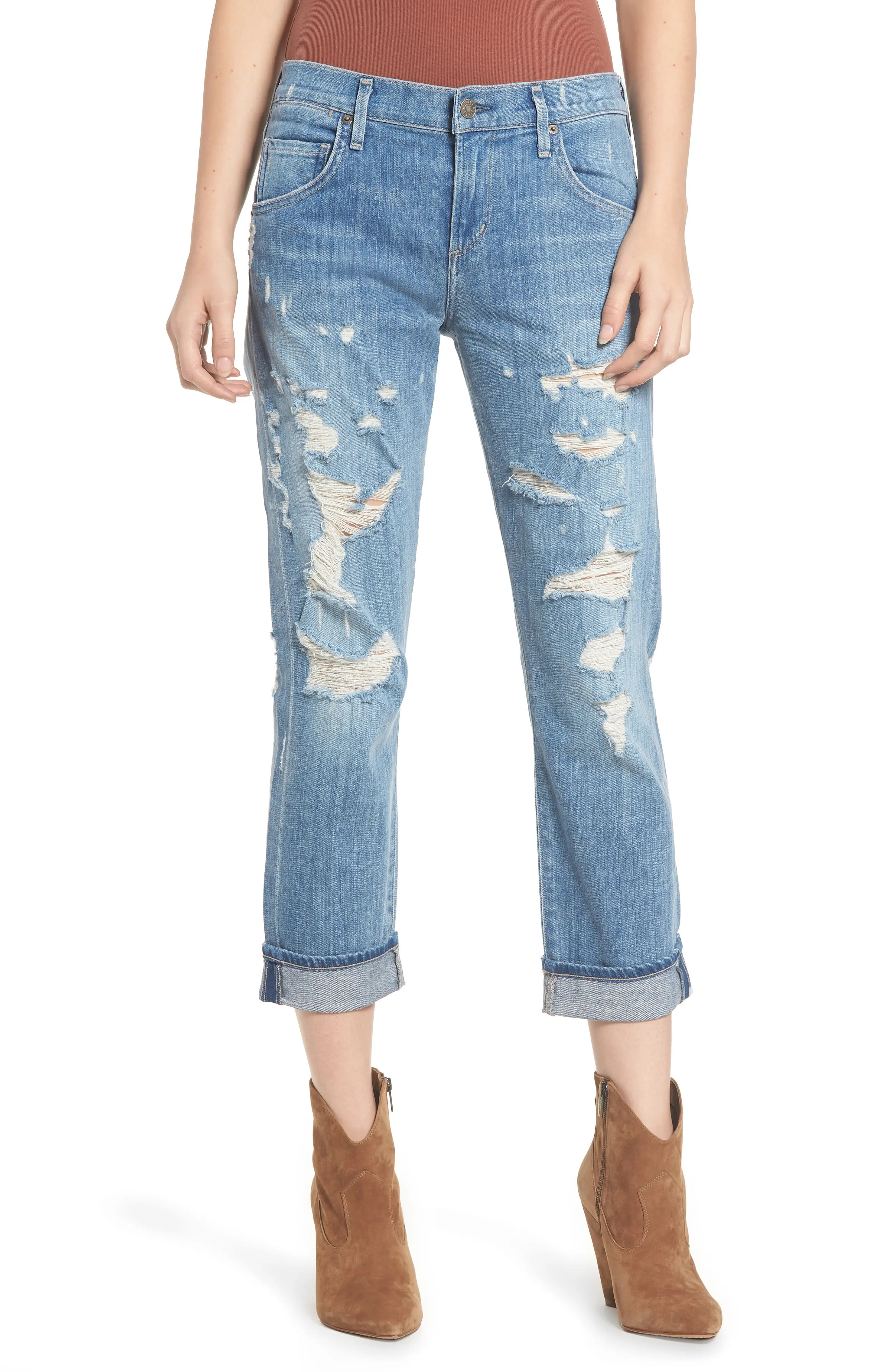 Women's Agolde Isabel High Waist Ankle Straight Leg Jeans, Size 24 - Blue | Nordstrom