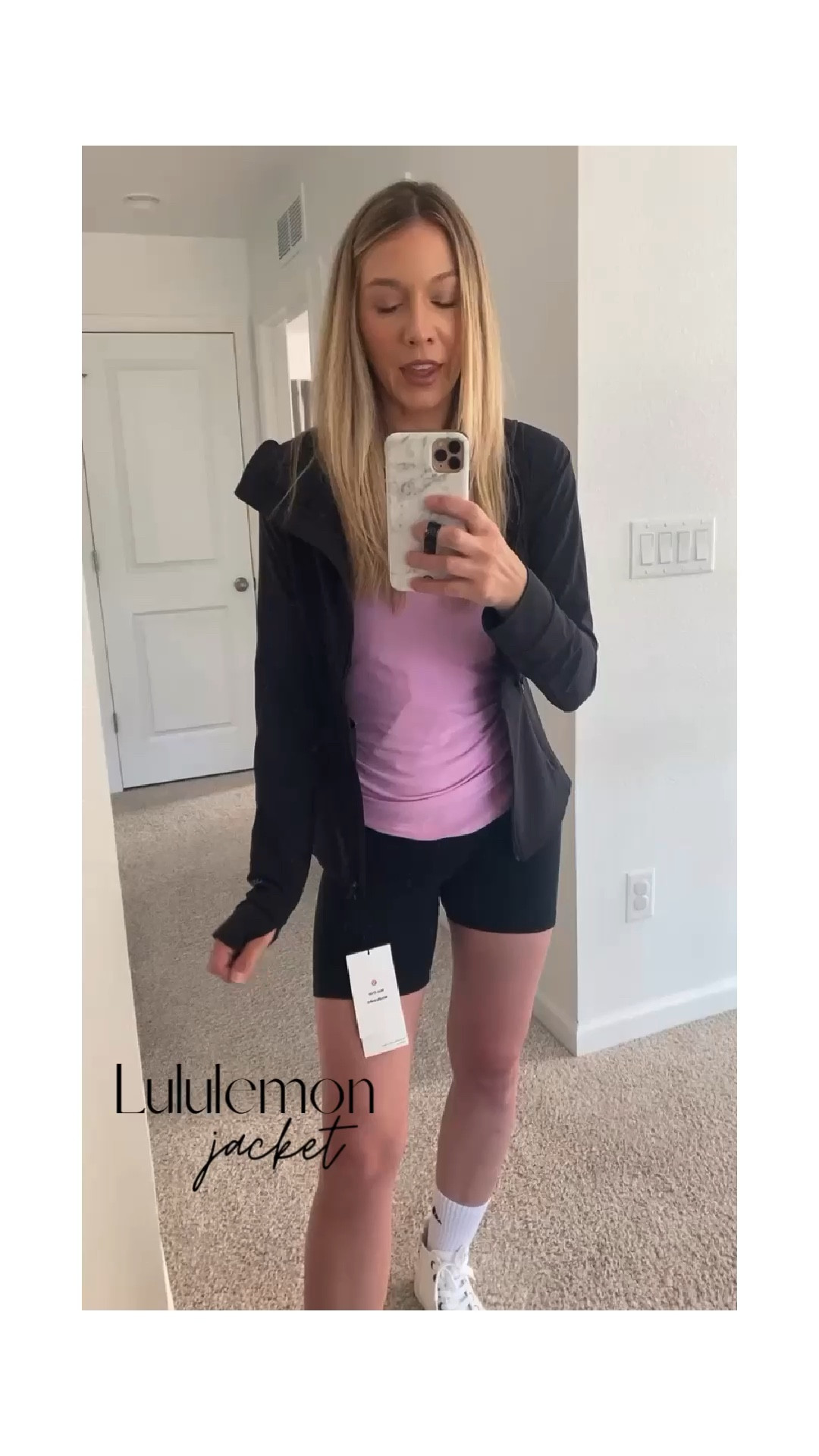 Lululemon jacket! Spring/summer lightweight jacket, black jacket, workout jacket, running jacket, hiking outfit, workout outfit, Lululemon outfit. Lightweight, true to size, wearing size 4.

#LTKtravel #LTKstyletip #LTKfit